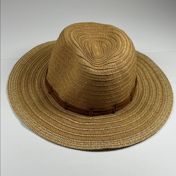 Steve Madden Classic Brown Straw Hat With Tassel and Gold Flake Accents Sz OS - Picture 1 of 6